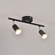 COREP - Spot LED 2 lumières orientables - Métal noir mat - GU10 5W - vignette