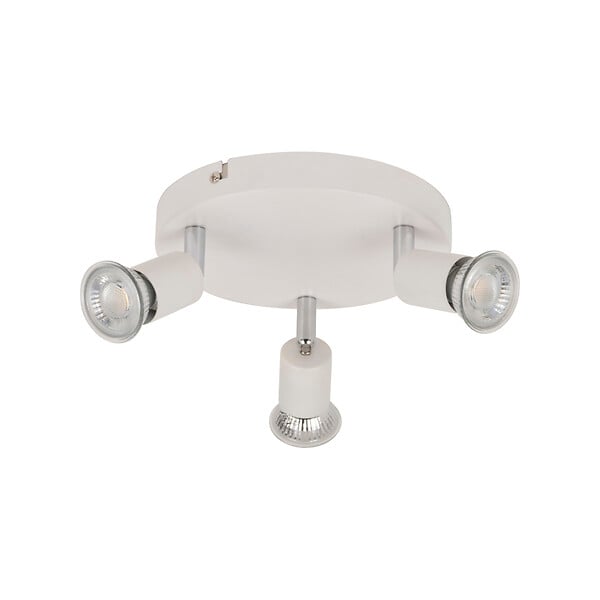 COREP - Plafonnier 3 lumières métal blanc orientable GU10 LED - large