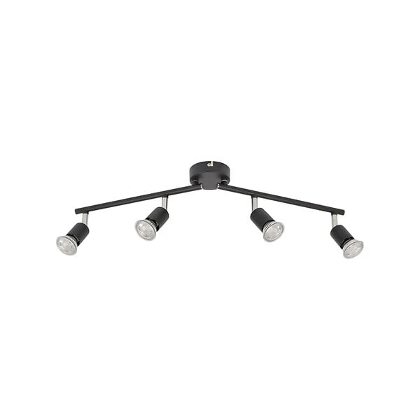 COREP - Spot 4 lumières orientable métal - Noir mat - GU10 50W - large