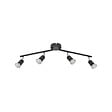 COREP - Spot 4 lumières orientable métal - Noir mat - GU10 50W - vignette