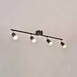 COREP - Spot 4 lumières orientable métal - Noir mat - GU10 50W - vignette