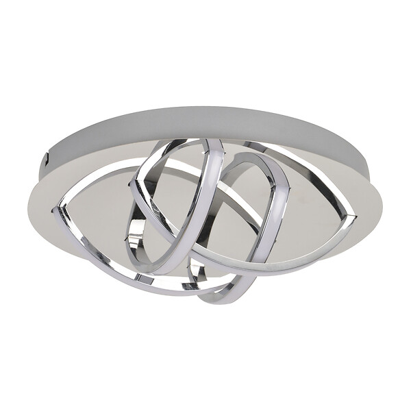 COREP - Plafonnier salle de bain métal Dorian Chrome 15 W - large