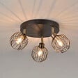 COREP - Plafonnier métal Orin 3 lampes Noir mat - vignette