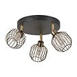 COREP - Plafonnier métal Orin 3 lampes Noir mat - vignette