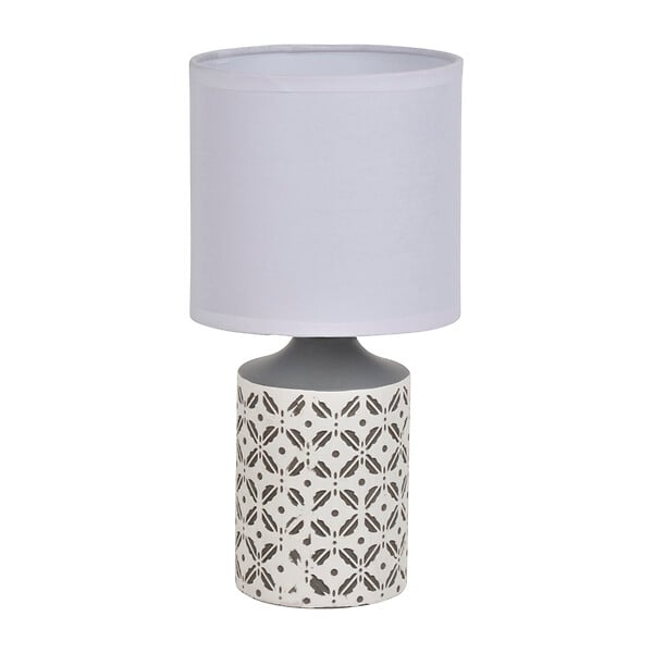 COREP - Lampe à poser céramique Antibes Gris-blanc E14 - large