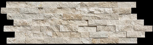MODULO - Plaquette de parement Natimur Travertin Classic - Pierre naturelle - 0.48m2 - large