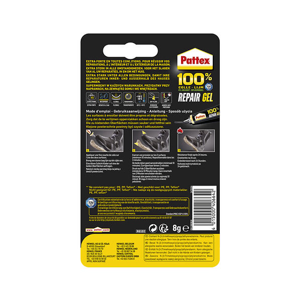 PATTEX - Colles Multi-Usages 100% Repair Extreme Tube 8g - large