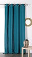 MODE DE VIE - Rideau tamisant coton et lin - Bleu parfait - 135x260cm - vignette