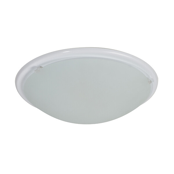 COREP - Plafonnier rond Bianca en verre dépoli - Blanc - Diam.28cm - large