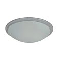 COREP - Plafonnier rond verre dépoli Bianca - Gris - Diam.28xH.8,5cm - vignette