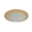 COREP - Plafonnier rond verre et bois Ezio - Naturel - Diam.31cm - vignette