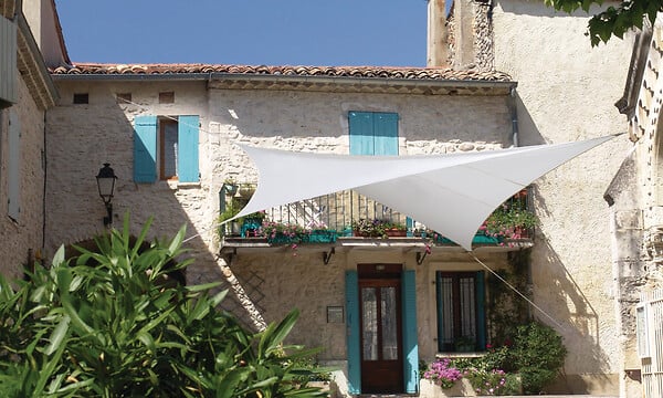 JARDILINE - Voile d'ombrage Serenity carrée polyester - Blanc - 3,60x3,60m - large