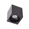 XANLITE - Spot en saillie carré large noir, culot GU10, structure aluminium, puissance max 50W, installation en saillie, branchement rapide Click&Plug, usage intérieur - vignette