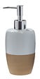 MSV - Distributeur de savon - Céramique - SIENA - Blanc et beige - vignette
