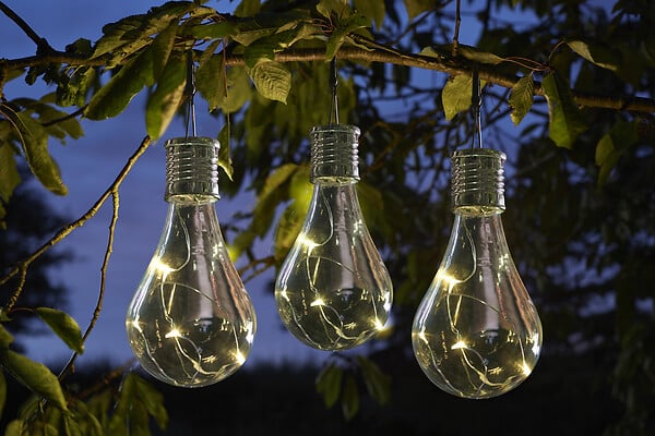 SMARTSOLAR - Ampoule solaire Eureka - Verre - Blanc chaud - 4 LED - large