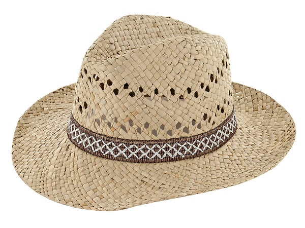 BLACKFOX - Chapeau d'été en paille - Jules - Beige - Taille ajustable - large