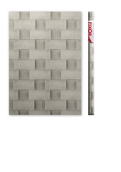 FIXOR - Adhésif décoratif bambou argent 45cmx2m - large