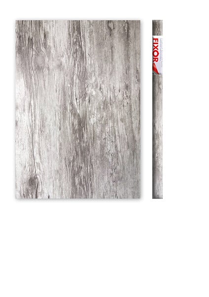 FIXOR - Adhésif décoratif chêne vieilli gris - L.45cmxl.2m - large