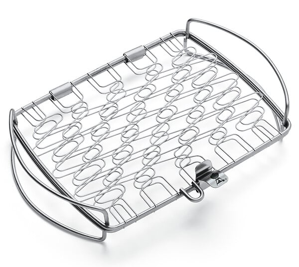 WEBER - Panier à poisson acier inoxydable grand modèle - 40x25 cm - large