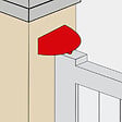 AFBAT - Gond a visser inox avec cache composite noir - vignette