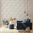 AS CREATION - Papier peint intissé Palmes - Gris/blanc - L.10,05xl.0,53m - vignette
