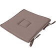 C MA DECO - Galette de chaise plate avec nouettes 40x40x2cm vison - vignette
