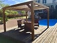 HABRITA - Pergola bois autoportante Thermauvent - L.341xP.313cm - vignette