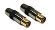 METRONIC - Fiche TV premium -lot de 2- dorée blindée 9.52mm mâle - vignette