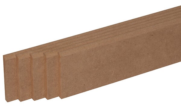 AJ TIMBER - Plinthe MDF bord arrondi brut - L.2.20xl.96xEp.9mm - large
