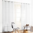 MODE DE VIE - Voilage effet coton - Blanc - 140x240cm - vignette