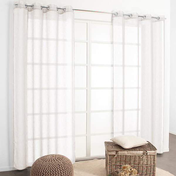 MODE DE VIE - Voilage - Effet lin - Ecru - 140x240cm - large