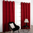 MODE DE VIE - Rideau avec oeillets - Thermique - Toile chiné - Rouge - 135x240cm - vignette
