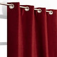 MODE DE VIE - Rideau avec oeillets - Thermique - Toile chiné - Rouge - 135x240cm - vignette
