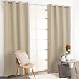 MODE DE VIE - Rideau avec oeillets - Tamisant - Polyester - Ecru - 140x250cm - vignette