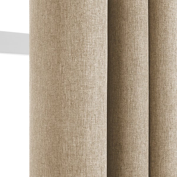 MODE DE VIE - Rideau avec oeillets - Tamisant - Polyester - Taupe - 140x250cm - large