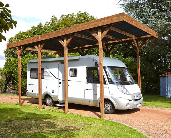 CERLAND - Carport pour camping-car à toit plat - 28.6m² - large