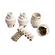 ZENITECH - Lot de 4 douilles B22 nylon - Blanche - 100W - vignette