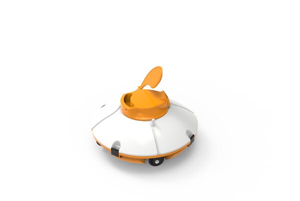 BESTWAY - Robot aspirateur de piscine autonome Bestway - Blanc/Orange - large