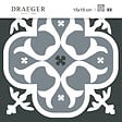 DRAEGER - Carreau adhésif lys noir 15x15 cm - vignette