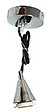 TIBELEC - Monture E27 métal chromé - Suspension plafond - Noir - vignette