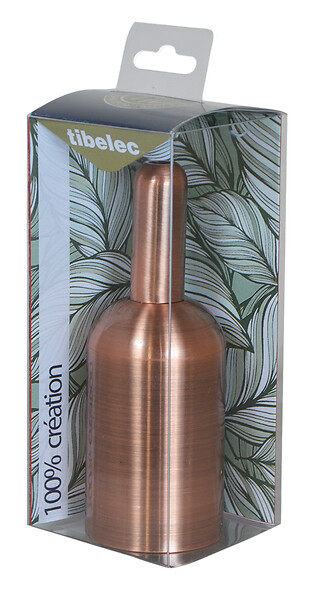 TIBELEC - Douille E27 métal - Or rose - 250V 4A - large