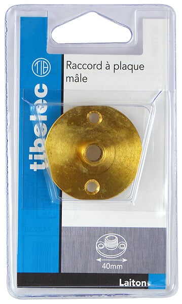 TIBELEC - Raccord à plaque mâle diamètre 25mm - large