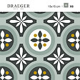 DRAEGER - Carreau adhésif Belleville - Vert - 15x15cm - vignette