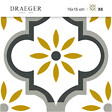 DRAEGER - Carreau adhésif Montmartre - Jaune - 15x15cm - vignette
