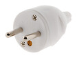 ZENITECH - Fiche électrique mâle 2 pôles + terre 16A. couleur blanc - vignette