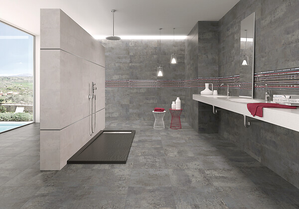 GEOTILES - Carrelage d'intérieur Oxide - Grafito - 45x45cm - large