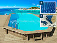 HABITAT ET JARDIN - Piscine bois " Ibiza " - 8.57 x 4.57 x 1.31 m - Bâche à bulles  180 µ - Bâche hiver  280 g/m² - vignette
