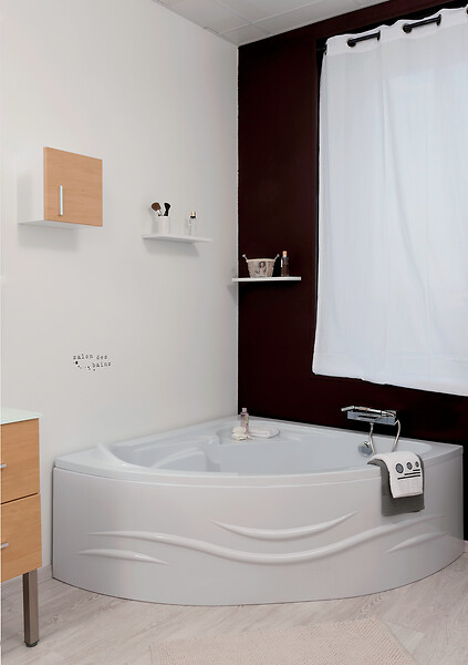 ONDEE - Tablier de baignoire d'angle Fany - Blanc - 140x51.5cm - large