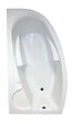 ONDEE - Baignoire d'angle gauche Fany - Blanc - 160x90x55,2cm - vignette
