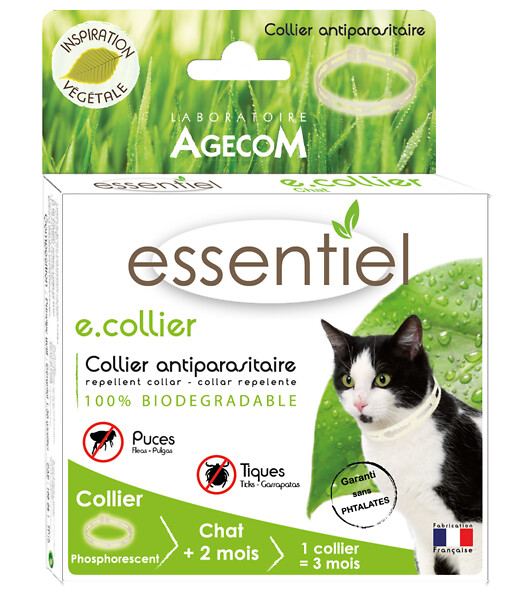 ESSENTIEL - Collier antiparasitaire ESSENTIEL fluorescent pour chat - large